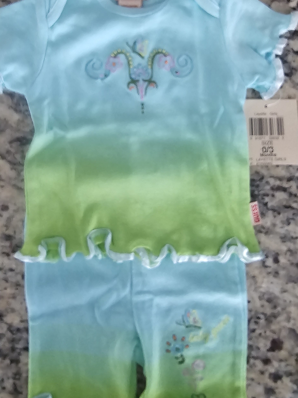 Guess Girls Blue and Green Ombre Set